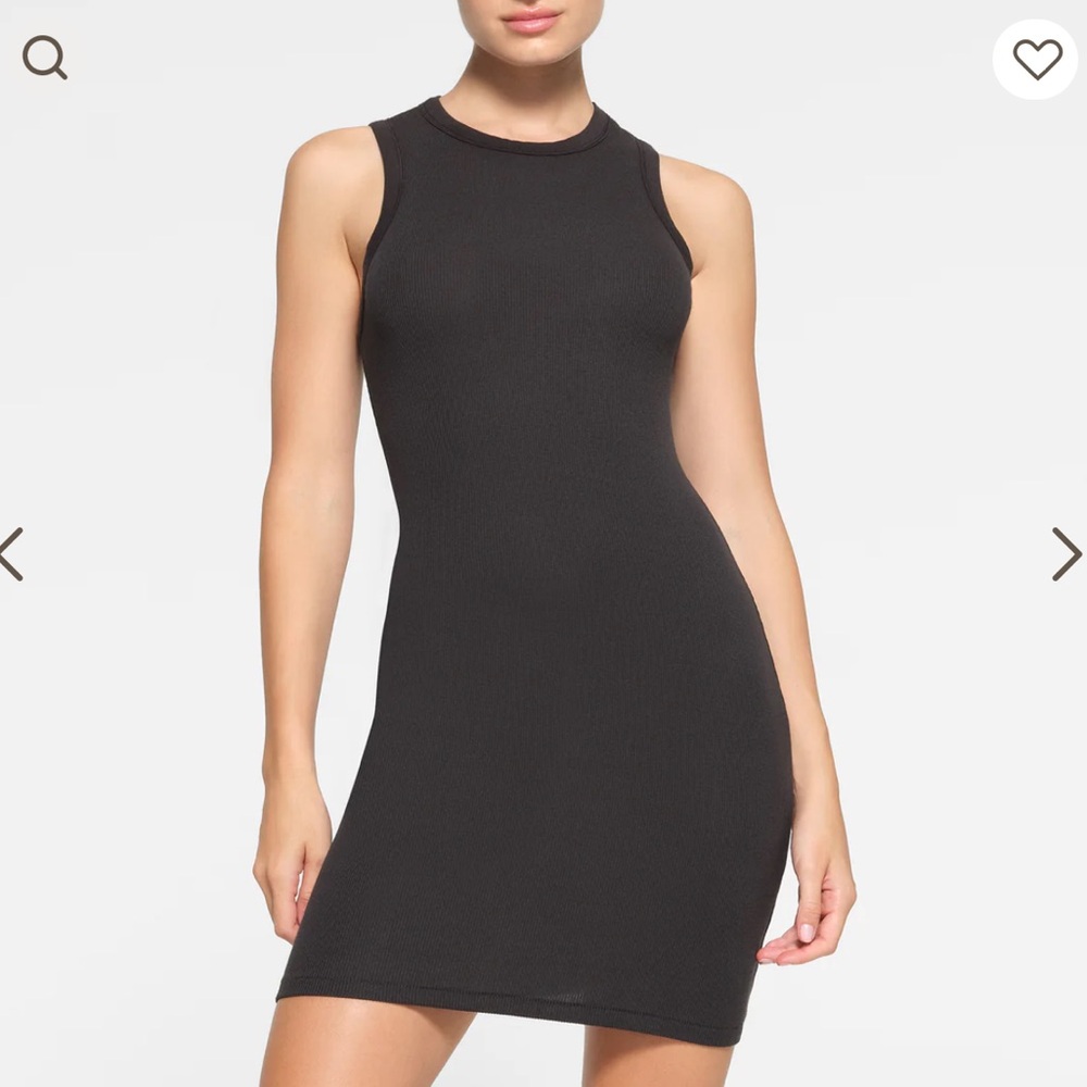 NWT Skims Cotton Rib Tank Dress in Soot Size Small
